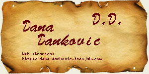 Dana Danković vizit kartica